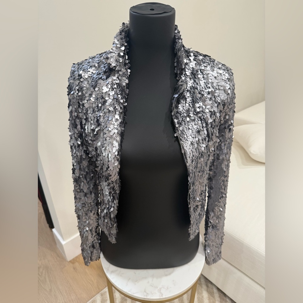 Silver Sequin Blazer- 7 For All Mankind